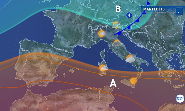 meteo martedì domani