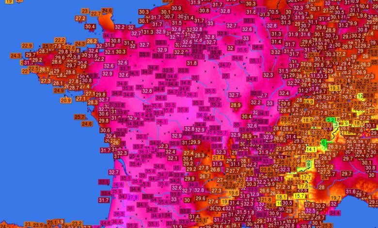 francia caldo record