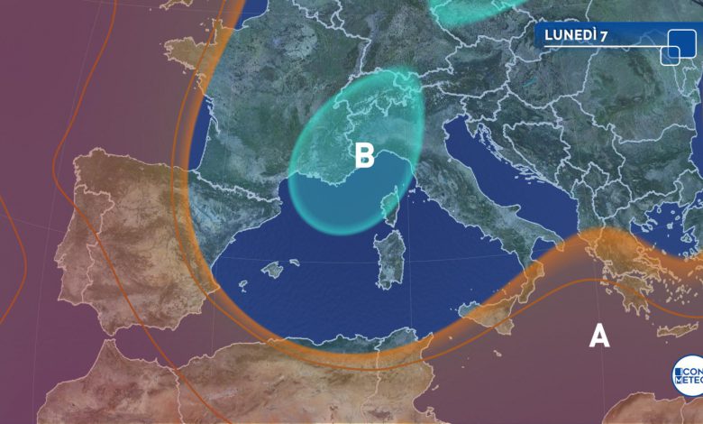 Poi lunedì tornano piogge e temporali al Nord