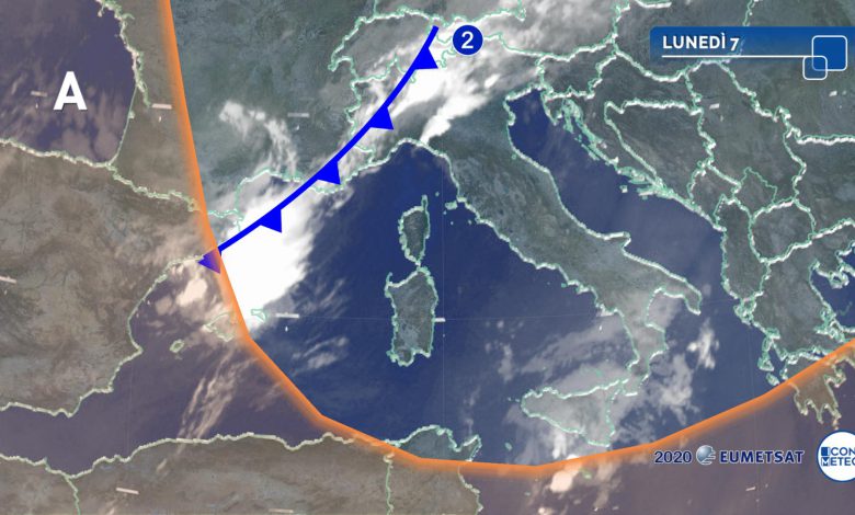 lunedì maltempo satellite