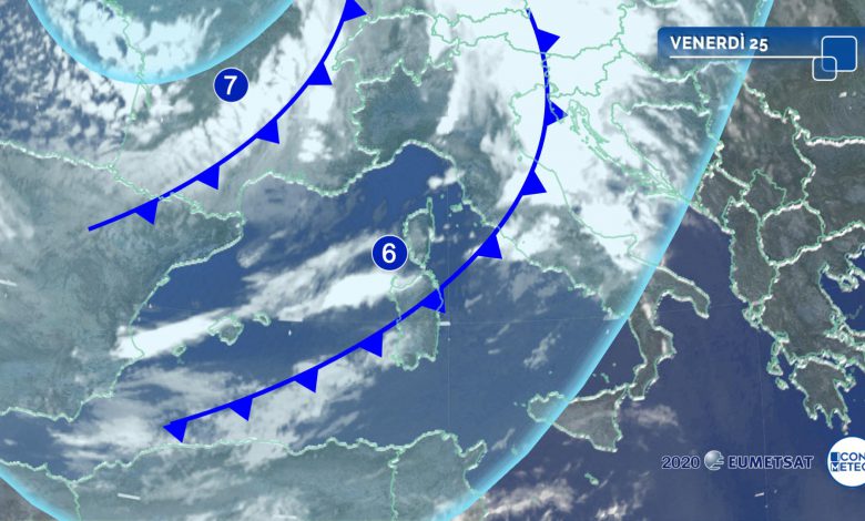 meteo venerdi 25