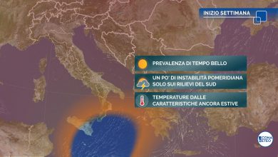 Photo of Oggi lieve aumento dell’INSTABILITÀ, ma TEMPERATURE sempre alte