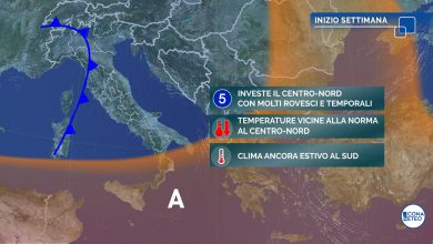 Photo of Al Centro-Nord avanza l’AUTUNNO, al Sud ancora CALDO: le previsioni