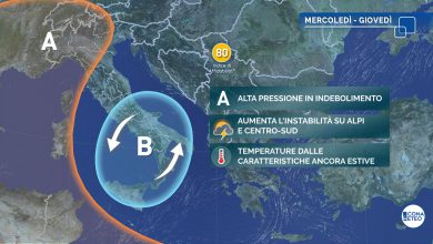 Photo of A METÀ SETTIMANA instabilità in aumento e TEMPORALI: ecco dove