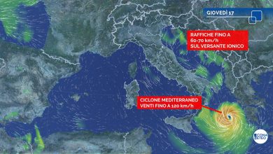 Photo of Sta per formarsi un raro CICLONE MEDITERRANEO sullo Ionio: i dettagli