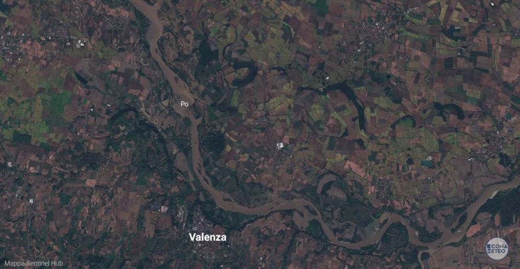 Piena del Po a Valenza (AL)