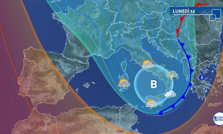 maltempo meteo freddo lunedì