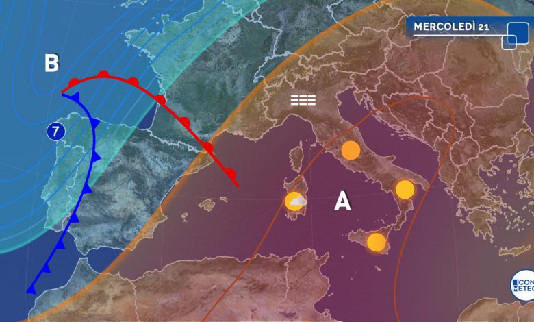 clima mite e qualche pioggia