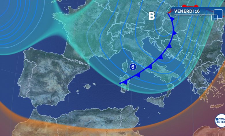 meteo venerdì 16
