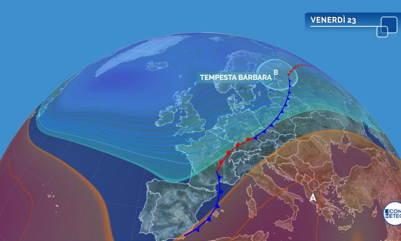 maltempo venerdi tempesta barbara meteo