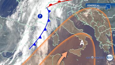 Photo of Fase di MALTEMPO al via oggi, ultime ore di CALDO anomalo al Sud