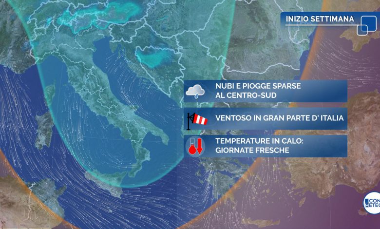 Inizio di settimana con maltempo al Sud