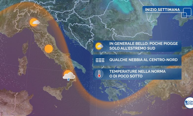 La settimana inizia con tempo stabile