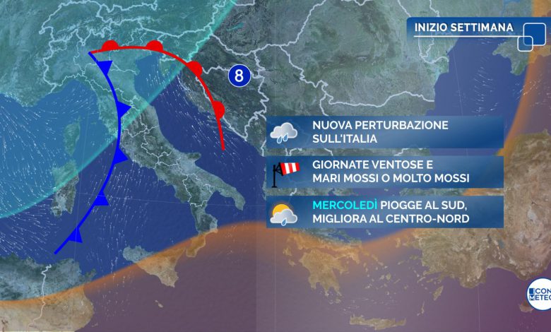 Inizio di settimana col ritorno del maltempo