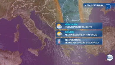 Photo of Nuovo veloce PEGGIORAMENTO nella giornata di MERCOLEDÌ