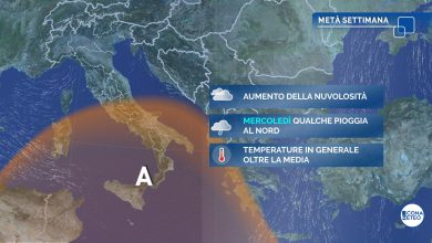 Photo of A METÀ SETTIMANA qualche PIOGGIA al NORD