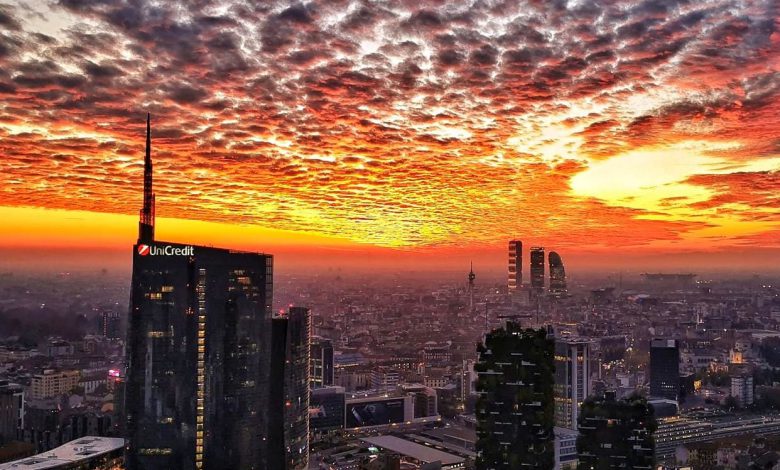 Milano tramonto