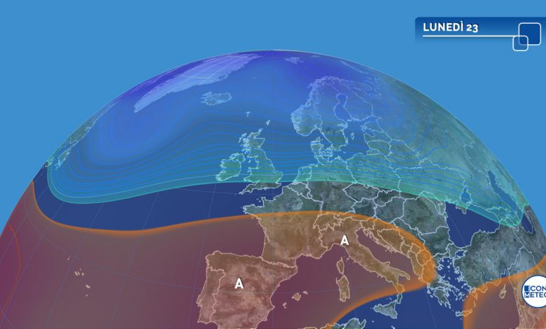 meteo lunedì 23