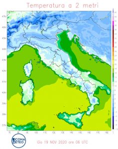 Temperature minime 19 novembre