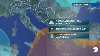 Photo of Nel prossimo weekend torna il rischio PIOGGIA: le ultime novità meteo