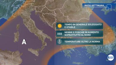 Photo of A inizio settimana PIOGGE ancora lontane e rischio NEBBIE in aumento