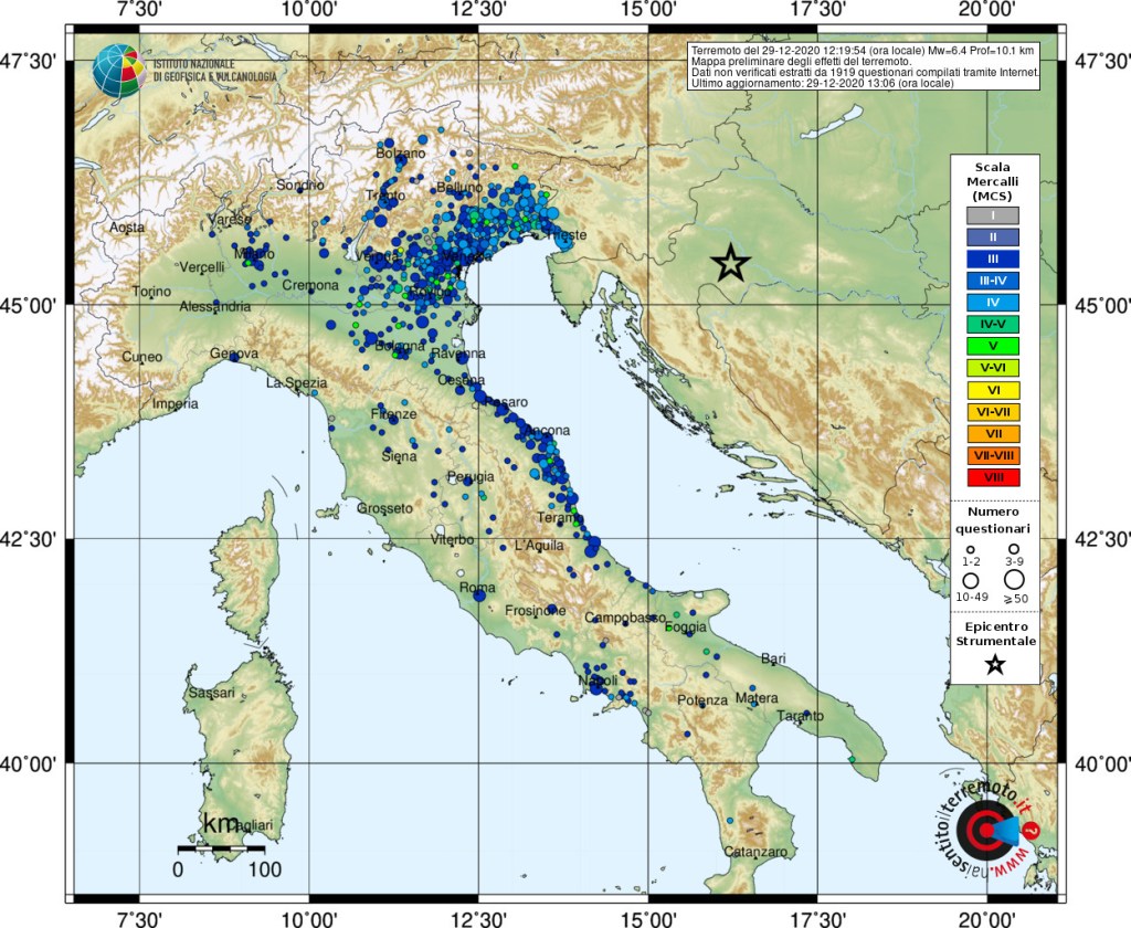 terremoto in Croazia