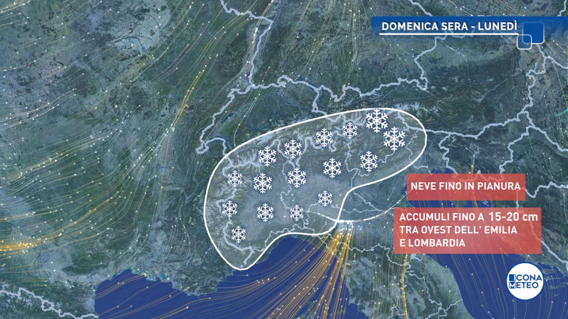 meteo neve lunedì