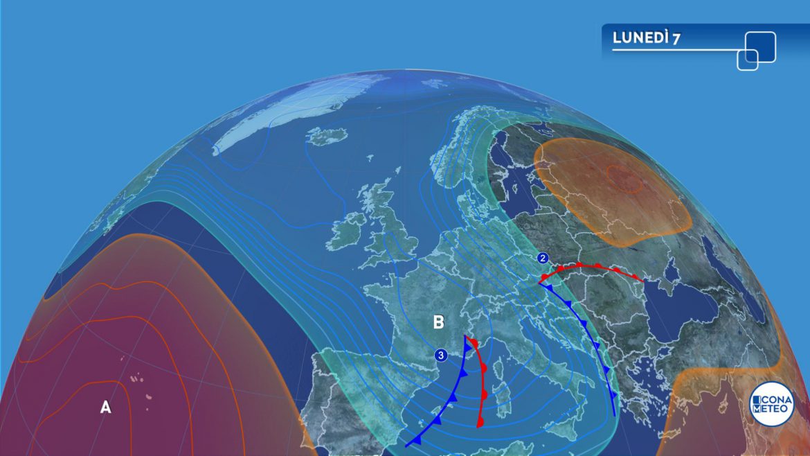 meteo lunedì 7 dicembre