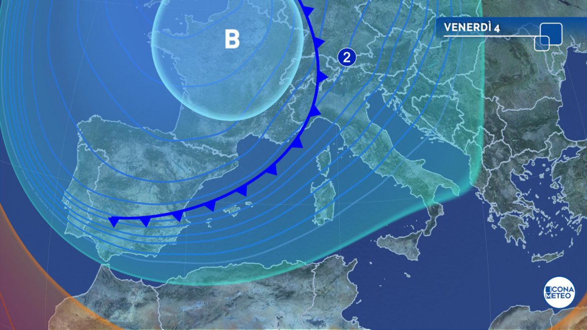 meteo venerdì