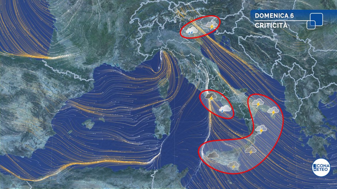 meteo domenica maltempo