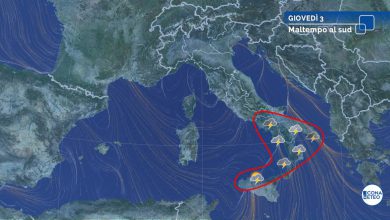 Photo of Maltempo verso Sud, ALLERTA arancione in CAMPANIA e SICILIA