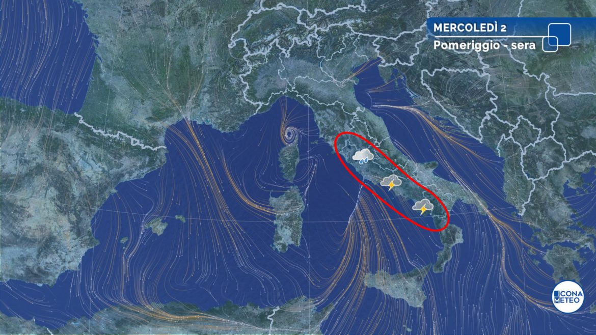 meteo maltempo mercoledì 2 dicembre