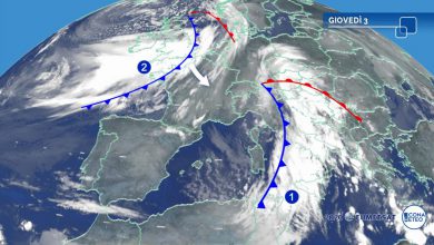 Photo of RISCHIO NUBIFRAGI al Sud, al Nord torna la NEVE. Il maltempo invernale non molla la presa