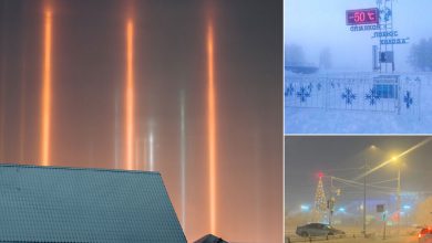 Photo of Grande gelo in Siberia: temperature a -56°C. Osservati i pilastri di luce