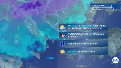 Photo of Tempo INSTABILE e VENTOSO fino a MERCOLEDÌ: le zone coinvolte