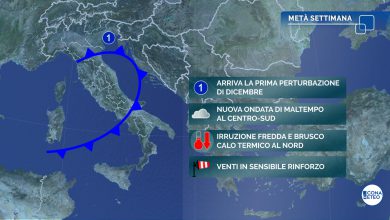 Photo of MALTEMPO invernale in molte regioni: NEVE, PIOGGE e FORTI VENTI