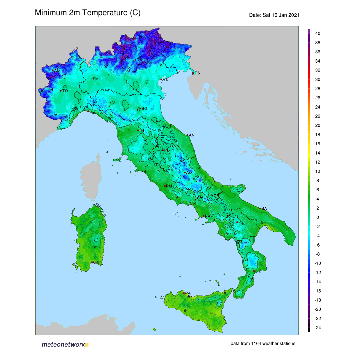 freddo 16 gennaio