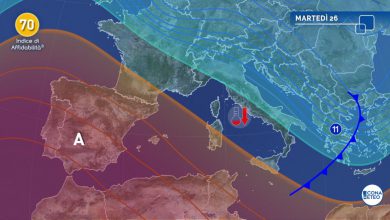 Photo of Maltempo, la prossima settimana PIOGGE e temperature in CALO