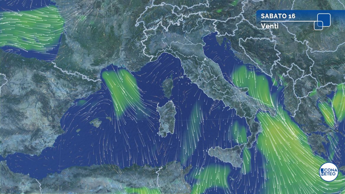 meteo sabato vento