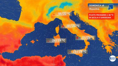 Photo of Breve fase di CALDO ANOMALO al SUD e sulle ISOLE. Le città più calde