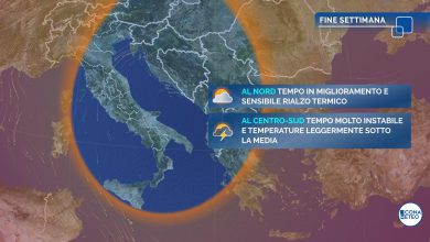 Photo of Nel WEEKEND temporali anche forti al Centro-Sud: la tendenza