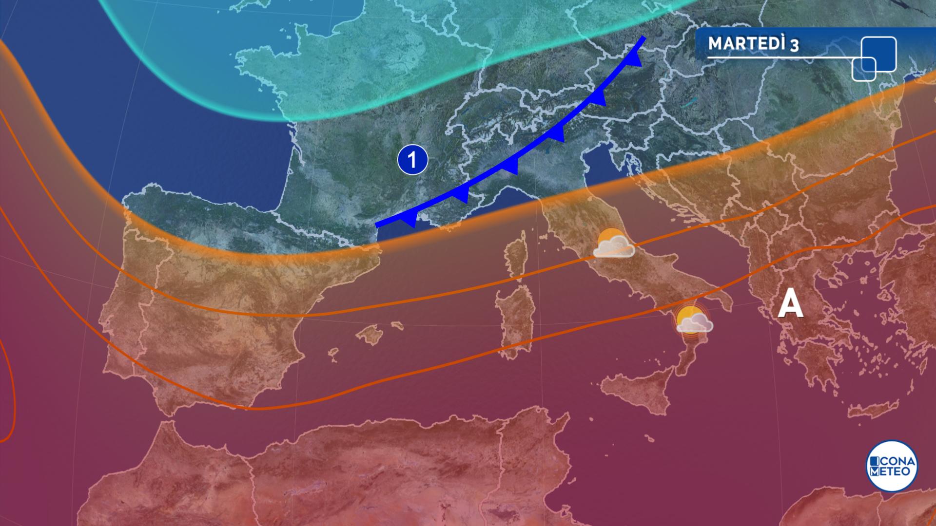 meteo martedì