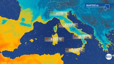 Photo of Martedì 21 veloce affondo FREDDO, poi graduale CAMBIO di scenario meteo