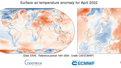 Photo of Clima, aprile 2022 è il sesto più caldo a livello globale: i dati Copernicus