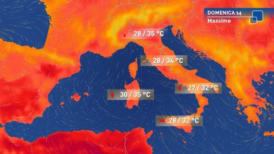 Photo of Meteo: a Ferragosto Italia divisa tra caldo in aumento e temporali. Ecco dove