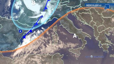 Photo of Fase temporalesca con rischio nubifragi su parte del Centro-nord
