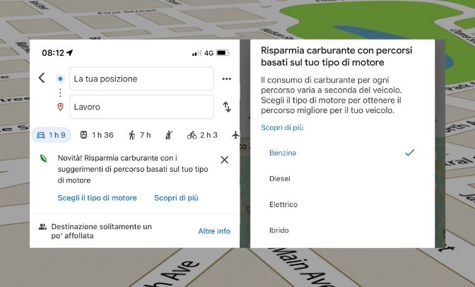 google maps percorso