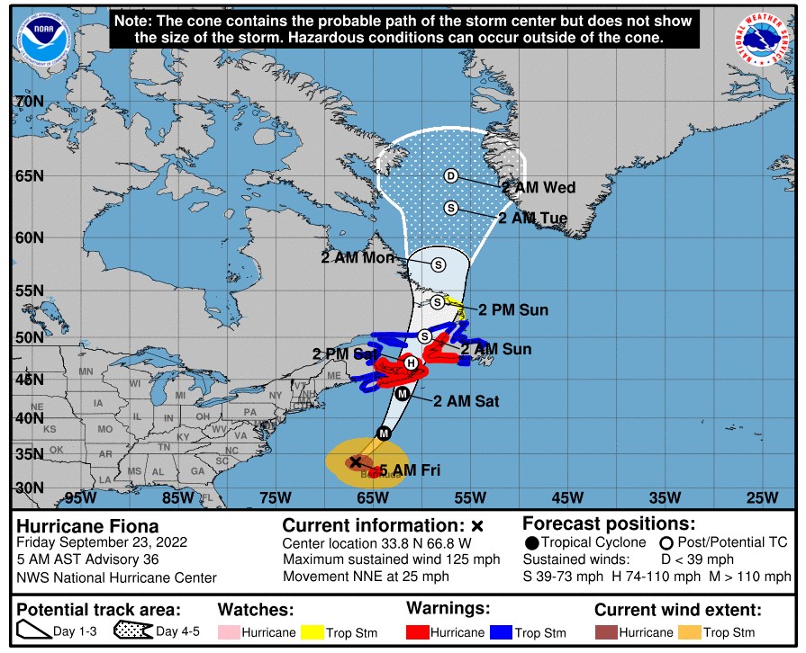 uragano fiona canada