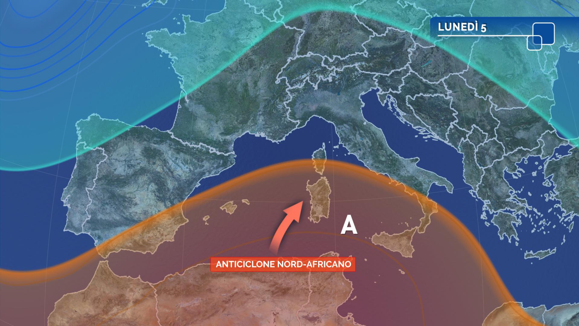 meteo lunedì 5 settembre