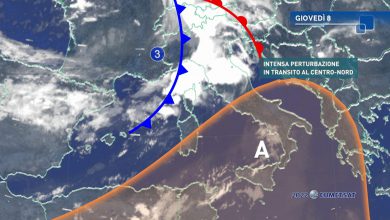 Photo of Intensa perturbazione in transito: rischio di forti temporali e nubifragi
